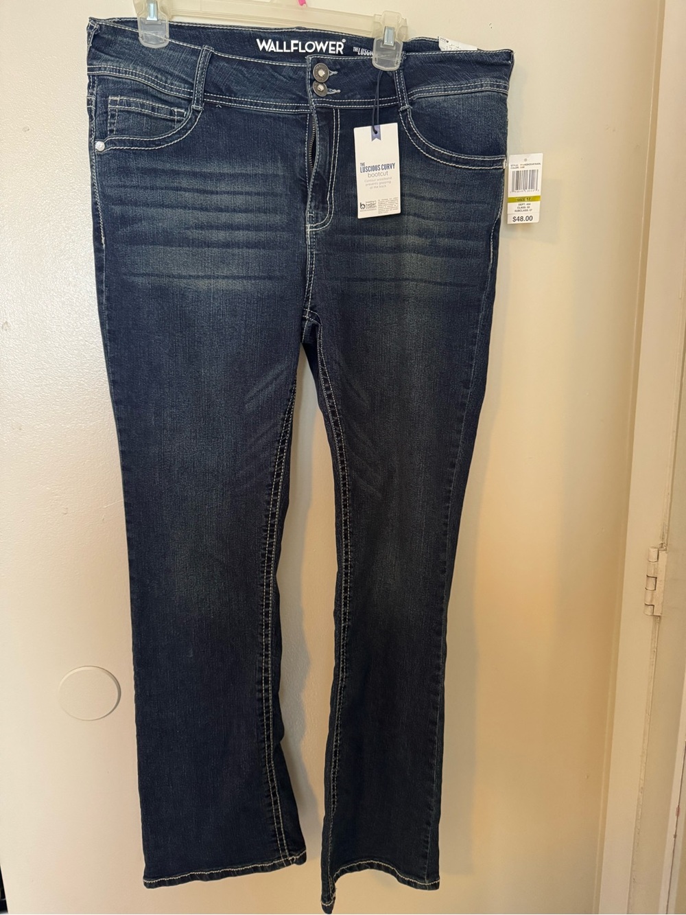 Wallflower Women's Dark Indigo Bootcut Jeans